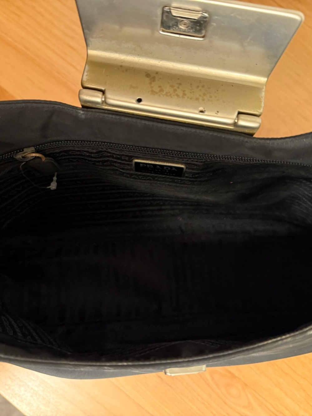 Authentic Vintage Prada Black Nylon Shoulder Bag - Picture 14 of 16